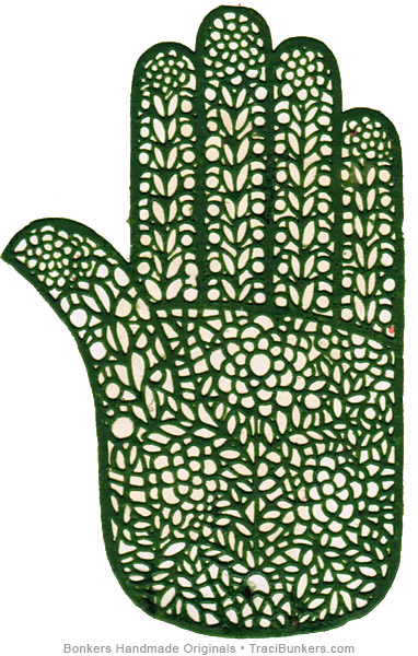 Henna Stencils: Small Hand (no. 10) – Traci Bunkers : Bonkers Handmade  Originals